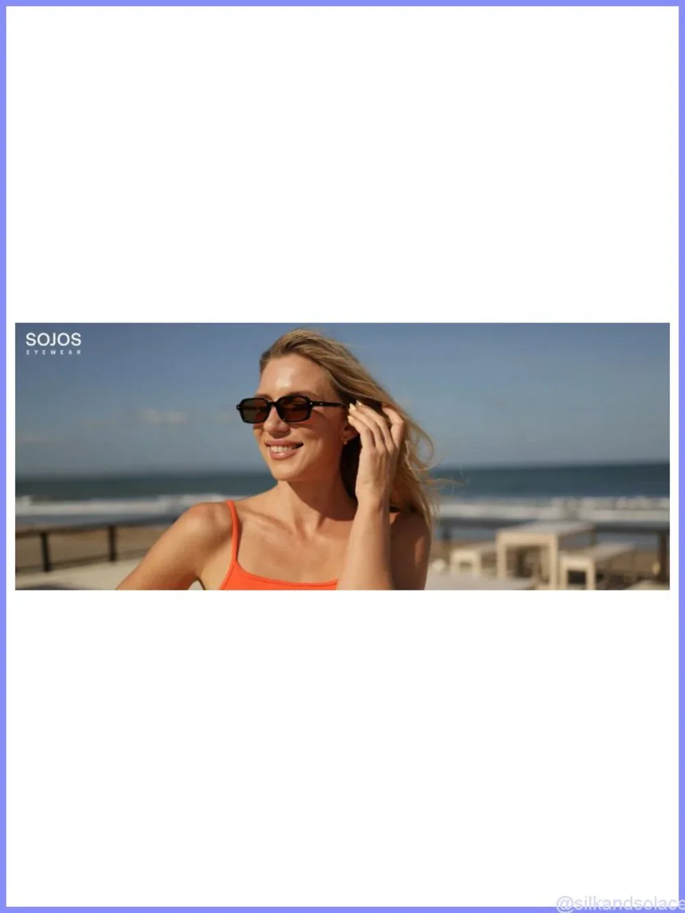 SOJOS Trendy Rectangle Polarized Sunglasses Mens Womens SJ2610
